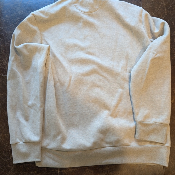 Men's Light Gray Quarter-Zip Sweater - Picture 4 of 8